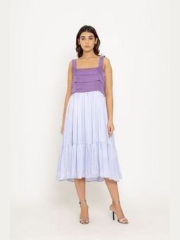 NEORA BY NEHAL CHOPRA - Purple Midi Dress