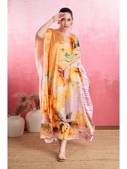 LABEL AARNA - Sunray Glow Soft Satin Kaftan Dress