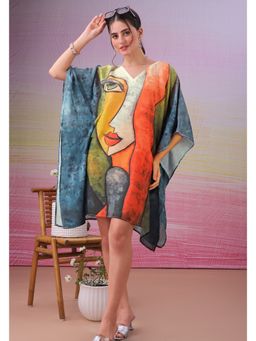 LABEL AARNA - Visage Muse Muslin Cotton Short Kaftan Dress