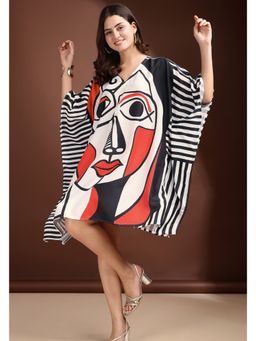 LABEL AARNA - Museline Muslin Cotton Short Kaftan Dress