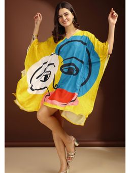 LABEL AARNA - Sunkiss Muslin Cotton Short Kaftan Dress