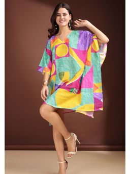 LABEL AARNA - Solara Muslin Cotton Short Kaftan Dress
