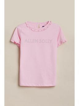 Allen Solly - Girls Pink Embellished Print Casual T-shirt