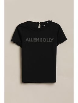 Allen Solly - Girls Black Sequinned Casual T-shirt