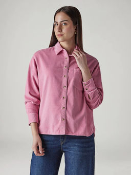 Levi's - Women Pink Cotton Full Sleeves Shirt