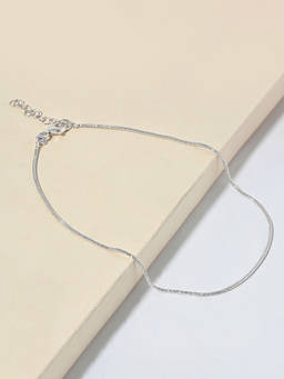 TOUCH925 - Pure 925 Silver Classic Twist Anklet for Women