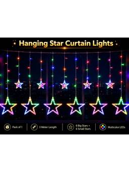 SPARKWORLD - 138 LEDs 2.49 m Multicolor Steady Star Rice Lights (Pack of 1)