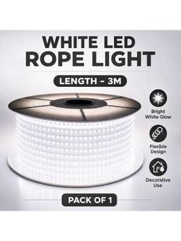 SPARKWORLD - 1200 LEDs 3 m White Steady Strip Rice Lights (Pack of 1)