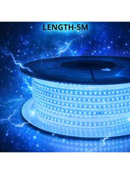 SPARKWORLD - 1200 LEDs 5 m Transparent Steady Strip Rice Lights (Pack of 1)