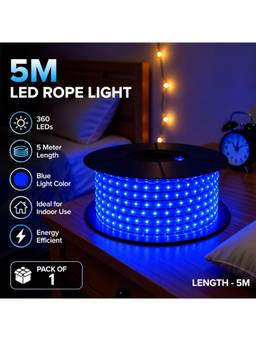 SPARKWORLD - 1200 LEDs 5 m Blue Steady Strip Rice Lights (Pack of 1)