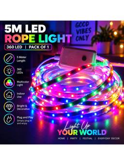 SPARKWORLD - 1200 LEDs 5 m Multicolor Steady Strip Rice Lights (Pack of 1)