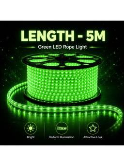 SPARKWORLD - 1200 LEDs 5 m Green Steady Strip Rice Lights (Pack of 1)