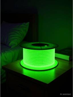 SPARKWORLD - 1200 LEDs 10 m Green Steady Strip Rice Lights (Pack of 1)