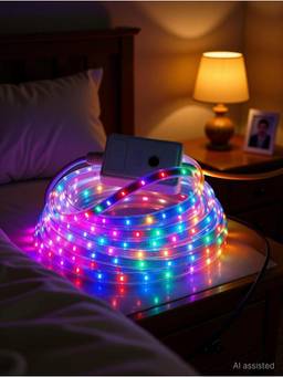 SPARKWORLD - 1200 LEDs 10 m Multicolor Steady Strip Rice Lights (Pack of 1)