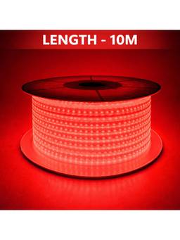 SPARKWORLD - 1200 LEDs 10 m Red Steady Strip Rice Lights (Pack of 1)