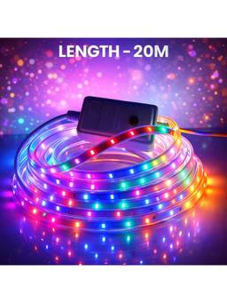 SPARKWORLD - 1200 LEDs 20 m Multicolor Steady Strip Rice Lights (Pack of 1)