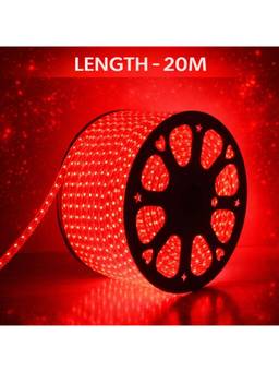 SPARKWORLD - 1200 LEDs 20 m Red Steady Strip Rice Lights (Pack of 1)