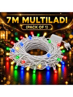 SPARKWORLD - 1 LEDs 7 m Multicolor Steady Bulb Rice Lights (Pack of 1)