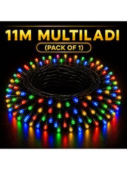 SPARKWORLD - 1 LEDs 11 m Multicolor Steady Bulb Rice Lights (Pack of 1)