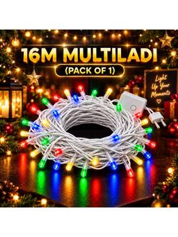 SPARKWORLD - 1 LEDs 16 m Multicolor Steady Bulb Rice Lights (Pack of 1)