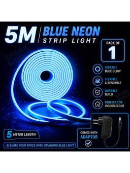 SPARKWORLD - 600 LEDs 5 m Blue Steady Strip Rice Lights (Pack of 1)