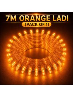 SPARKWORLD - 22 LEDs 7 m Orange Steady Bulb Rice Lights (Pack of 1)