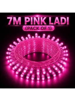 SPARKWORLD - 22 LEDs 7 m Pink Steady Bulb Rice Lights (Pack of 1)