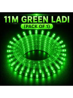 SPARKWORLD - 40 LEDs 11 m Green Steady Bulb Rice Lights (Pack of 1)