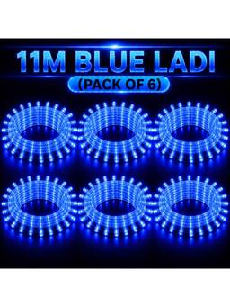 SPARKWORLD - 40 LEDs 11 m Blue Steady Bulb Rice Lights (Pack of 6)