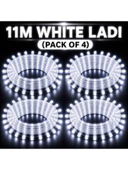 SPARKWORLD - 40 LEDs 11 m White Steady Bulb Rice Lights (Pack of 4)