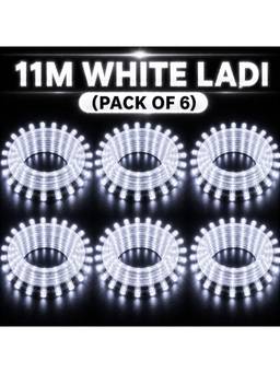 SPARKWORLD - 40 LEDs 11 m White Steady Bulb Rice Lights (Pack of 6)