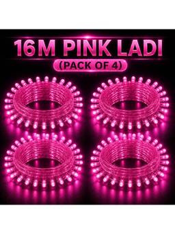 SPARKWORLD - 58 LEDs 16 m Pink Steady Bulb Rice Lights (Pack of 4)