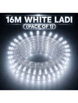 SPARKWORLD - 58 LEDs 16 m White Steady Bulb Rice Lights (Pack of 1)