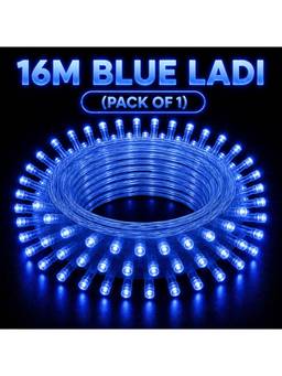 SPARKWORLD - 58 LEDs 16 m Blue Steady Bulb Rice Lights (Pack of 1)