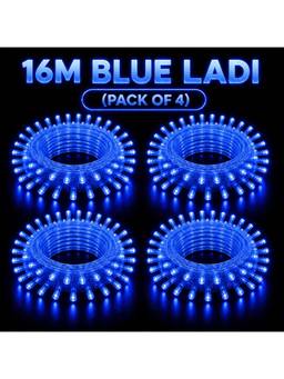 SPARKWORLD - 58 LEDs 16 m Blue Steady Bulb Rice Lights (Pack of 4)