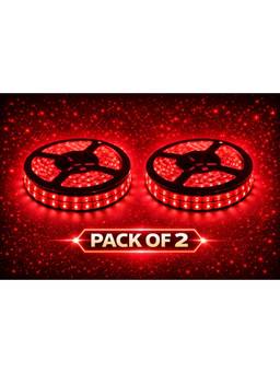 SPARKWORLD - 260 LEDs 4 m Red Steady Strip Rice Lights (Pack of 2)