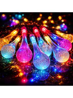 SPARKWORLD - 14 LEDs 3.5 m Multicolor Steady Water Drop Rice Lights (Pack of 1)