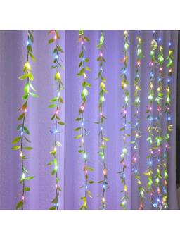 SPARKWORLD - 200 LEDs 3 m Multicolor Flickering, Steady Leaf Rice Lights (Pack of 1)