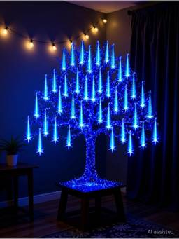 SPARKWORLD - 8 LEDs 0.3 m Blue Flickering Water Drop Rice Lights (Pack of 1)