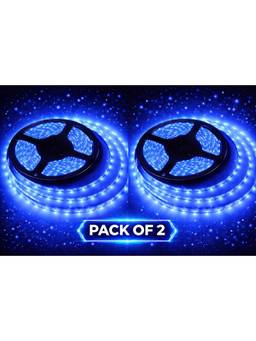 SPARKWORLD - 300 LEDs 4.95 m Blue Steady Strip Rice Lights (Pack of 2)
