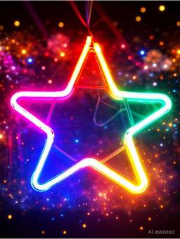 SPARKWORLD - 1 LEDs 1 m Multicolor Steady Star Rice Lights (Pack of 1)