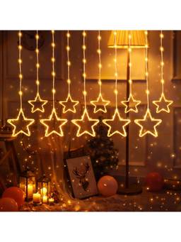 SPARKWORLD - 111 LEDs 2.49 m Yellow Flickering String Rice Lights (Pack of 1)