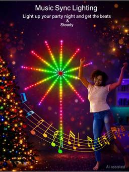 SPARKWORLD - 1 LEDs 1.5 m Multicolor Color Changing Strip Rice Lights (Pack of 1)