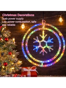 SPARKWORLD - 1 LEDs 0.4 m Multicolor Flickering Snow Flake Rice Lights (Pack of 1)