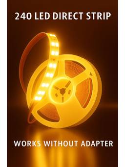 SPARKWORLD - 1 LEDs 10 m Yellow Steady Strip Rice Lights (Pack of 1)