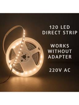 SPARKWORLD - 1 LEDs 5 m White Steady Strip Rice Lights (Pack of 1)