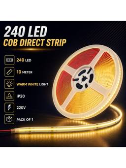 SPARKWORLD - 236 LEDs 10 m Yellow Steady Strip Rice Lights (Pack of 1)