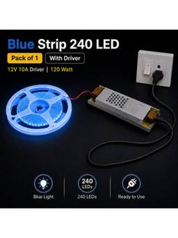 SPARKWORLD - 1 LEDs 5 m Blue Steady Strip Rice Lights (Pack of 1)