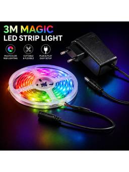 SPARKWORLD - 1 LEDs 3 m Multicolor Color Changing Strip Rice Lights (Pack of 1)