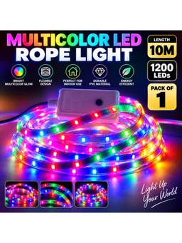 SPARKWORLD - 1200 LEDs 10 m Multicolor Steady Strip Rice Lights (Pack of 1)